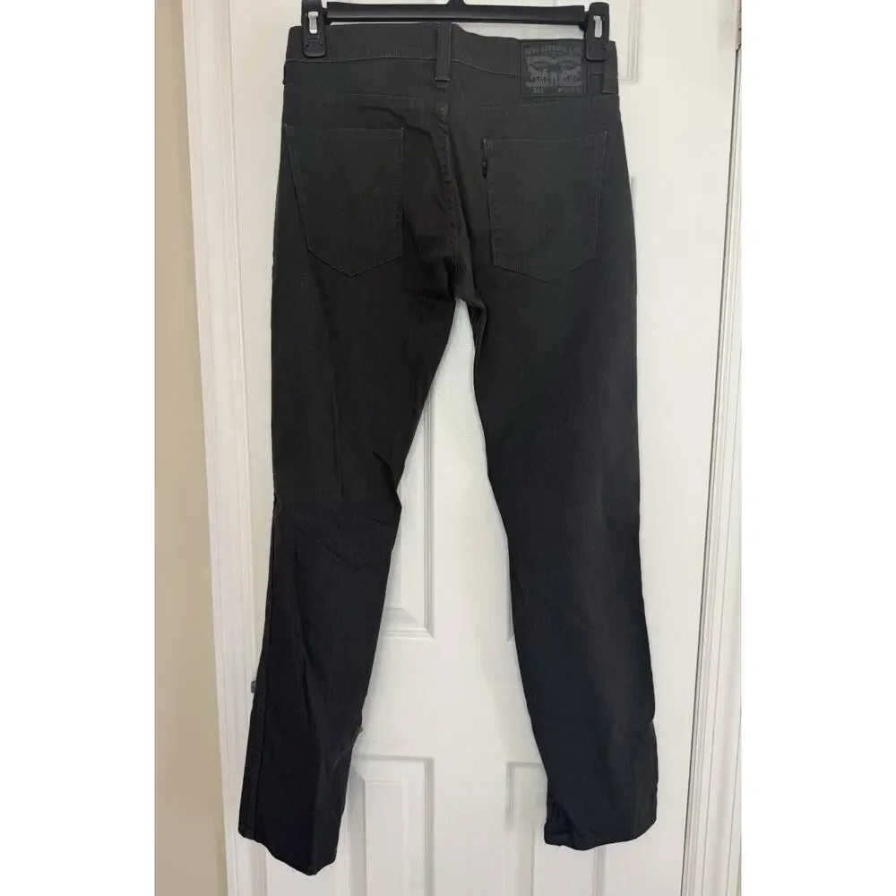 30X32 Levi's Men's Black Dark Wash Slim Fit Denim Jeans Zip Button 5-Pocket